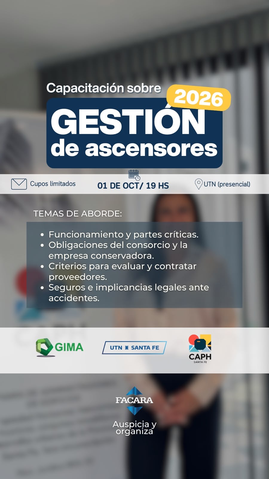 Flyer Capacitación Gestión de Ascensores